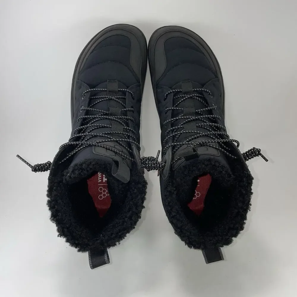 Vivobarefoot Scott Mens US 12 EU 45 Black Insulated Zero Drop Winter Boot